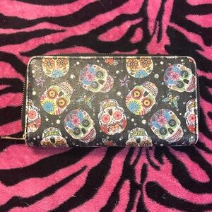 Colorful Sugar Skull Wallet